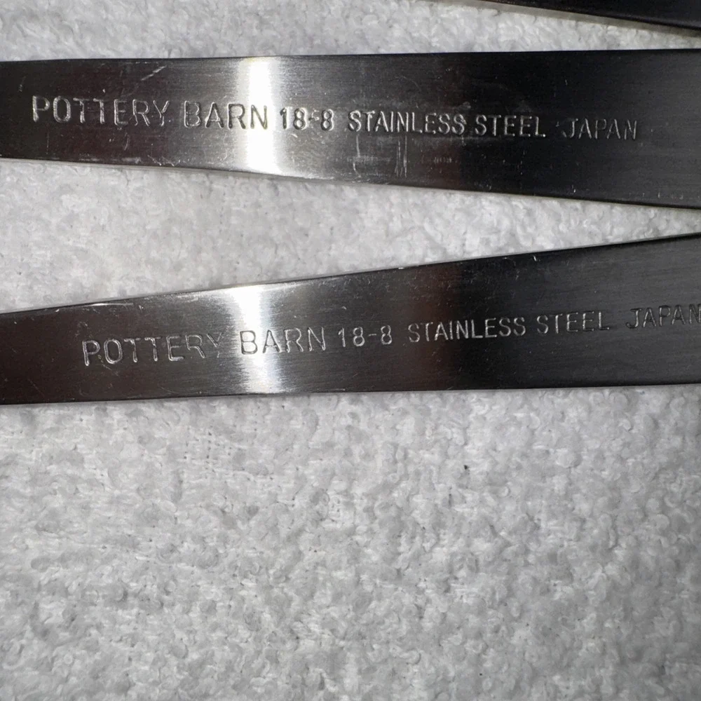 9 Pottery Barn Ice Cream Serving Spoons Strawberry Vanilla Chocolate Choco Chip